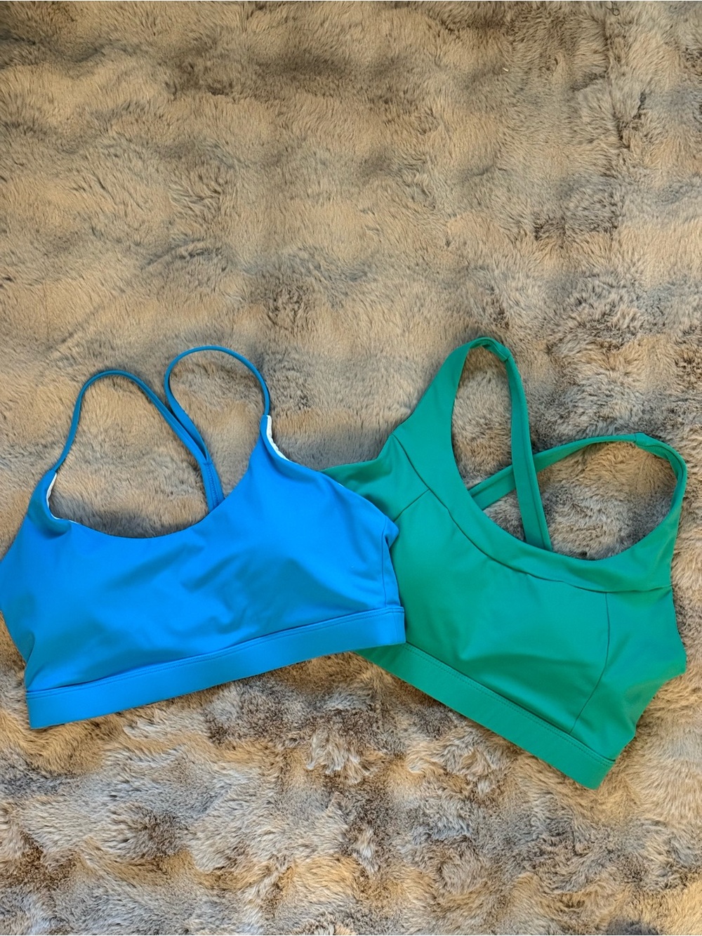 Blue & Green Adjustable Support Sports Bras - Women Intimates